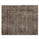 Floral Design, Gray Color OVERDYED Handmade Vintage Turkish Rug Floral Design, Gray Color OVERDYED Handmade Vintage Turkish Rug