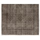Floral Design, Gray Color OVERDYED Handmade Vintage Turkish Rug Floral Design, Gray Color OVERDYED Handmade Vintage Turkish Rug