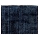 Plain Solid Navy Blue Color Vintage Rug. Great 4 Modern Interiors