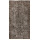 Vintage Handmade Turkish Rug Over-dyed in Gray for Modern Interiors