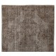 Vintage Handmade Turkish Rug Over-dyed in Gray for Modern Interiors
