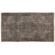 Vintage Handmade Turkish Rug Over-dyed in Gray for Modern Interiors