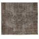 Vintage Handmade Turkish Rug Over-dyed in Gray for Modern Interiors