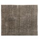 Gray Modern Handmade Turkish Rug, Vintage Wool Carpet for Bedroom, Living Room & Kitchen Decor