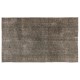 Gray Modern Handmade Turkish Rug, Vintage Wool Carpet for Bedroom, Living Room & Kitchen Decor