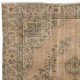 Vintage Distressed Handmade Turkish Oushak Wool Area Rug in Golden Sand