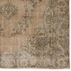 Vintage Distressed Handmade Turkish Oushak Wool Area Rug in Golden Sand