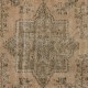 Vintage Distressed Handmade Turkish Oushak Wool Area Rug in Golden Sand