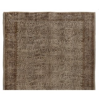 Handmade Vintage Turkish Rug in Gray & Brown. Great 4 Modern Interiors