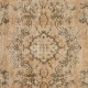 Midcentury Hand-Knotted Anatolian Oushak Rug in Neutral Colors