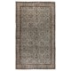 Handmade Upcycled Turkish Rug Over-Dyed in Gray for Modern Interiors