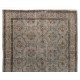 Handmade 1960s Turkish Rug Over-Dyed in Gray for Modern Interiors