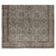 Handmade Upcycled Turkish Rug Over-Dyed in Gray for Modern Interiors