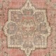 Hand-knotted Vintage Turkish Area Rug with Medallion Design