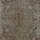 Gray Color Overdyed Handmade Vintage Turkish Rug, distressed look
