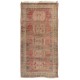 Hand-Knotted Vintage Central Anatolian Village Runner Rug, 100% Wool