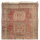Vintage Hand-Knotted Turkish Village Runner Rug, 100% Wool