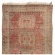 Hand-Knotted Vintage Central Anatolian Village Runner Rug, 100% Wool