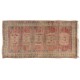 Vintage Hand-Knotted Turkish Village Runner Rug, 100% Wool