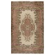 Authentic Vintage Hand-Knotted Turkish Area Rug with Baroque Design