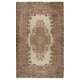 Authentic Hand-Knotted Vintage Anatolian Area Rug with Baroque Design