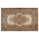 Authentic Hand-Knotted Vintage Anatolian Area Rug with Baroque Design