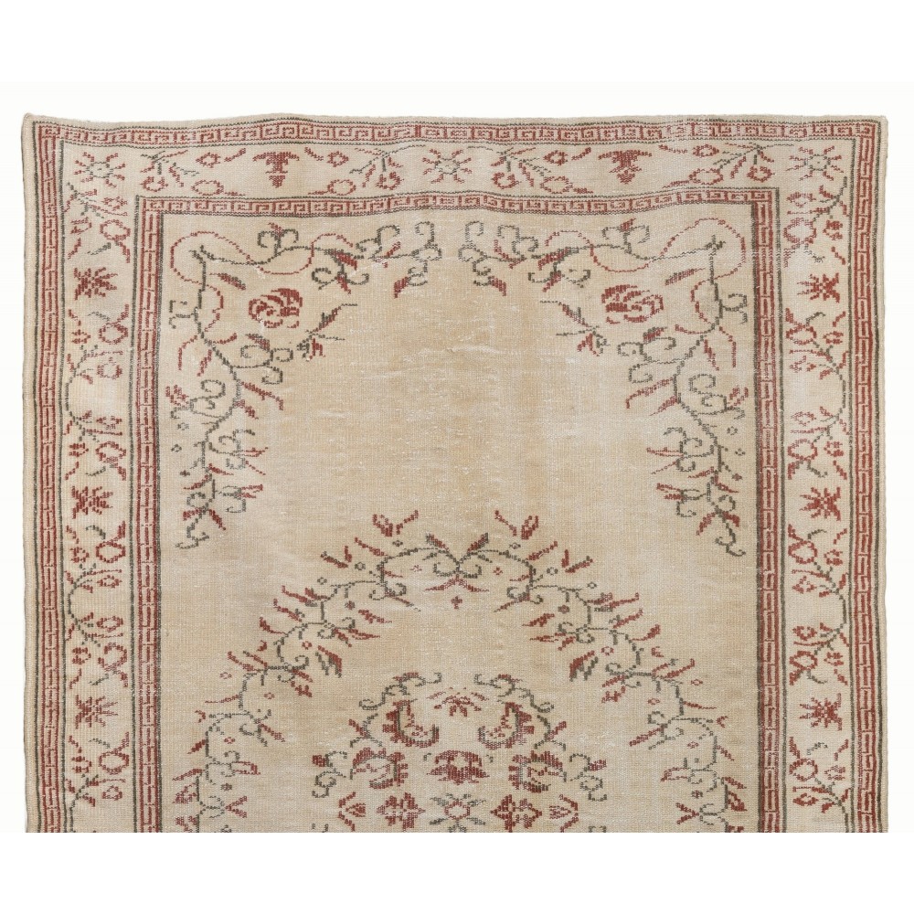 Vintage Oushak Rug in Soft Colors, Ideal for Home & Office Decor Vintage Oushak Rug in Soft Colors, Ideal for Home & Office Decor