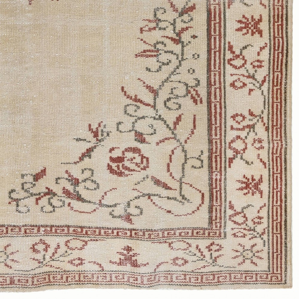 Vintage Oushak Rug in Soft Colors, Ideal for Home & Office Decor