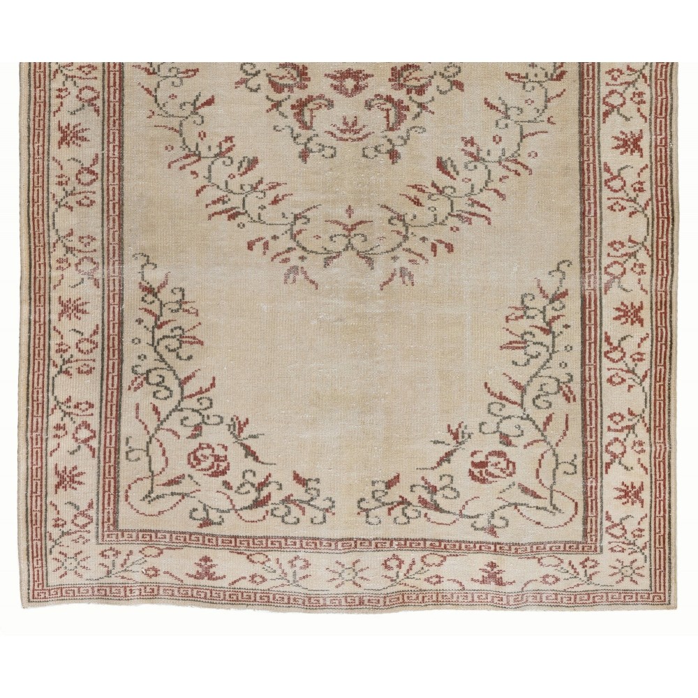 Vintage Oushak Rug in Soft Colors, Ideal for Home & Office Decor Vintage Oushak Rug in Soft Colors, Ideal for Home & Office Decor