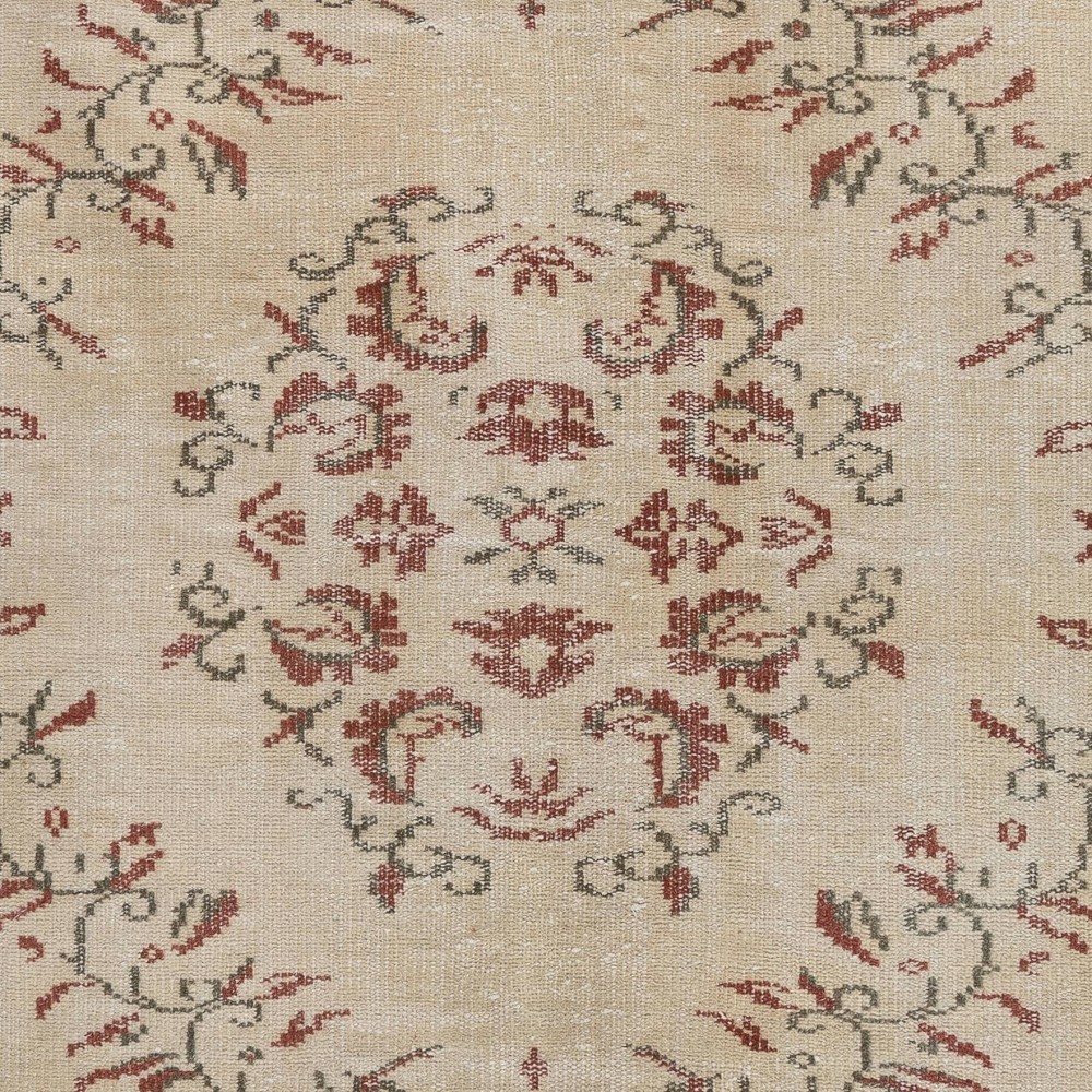 Vintage Oushak Rug in Soft Colors, Ideal for Home & Office Decor
