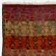Vintage Handwoven Turkish Runner Kilim (Flat-weave) with Geometric Design. %100 Wool