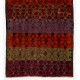 Vintage Handwoven Turkish Runner Kilim (Flat-weave) with Geometric Design. %100 Wool