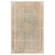 French-Aubusson Inspired Vintage Distressed Handmade Turkish Wool Rug