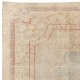 French-Aubusson Inspired Vintage Distressed Handmade Turkish Wool Rug