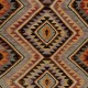 Vintage Turkish Runner Kilim with Geometric Design. %100 Wool