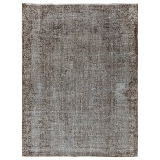 Distressed Handmade Turkish Rug, Shabby Chic Style Gray Rug