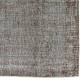 Distressed Handmade Turkish Rug, Shabby Chic Style Gray Rug