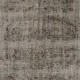 Vintage Floral Design Anatolian Rug Overdyed in Gray Color