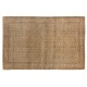 Hand-knotted Vintage Turkish Kyseri Area Rug in Beige & Brown with Floral Design