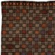 Vintage Handwoven Turkish Jijim Kilim, Multicolored Geometric Flatweave Rug, 100% Wool