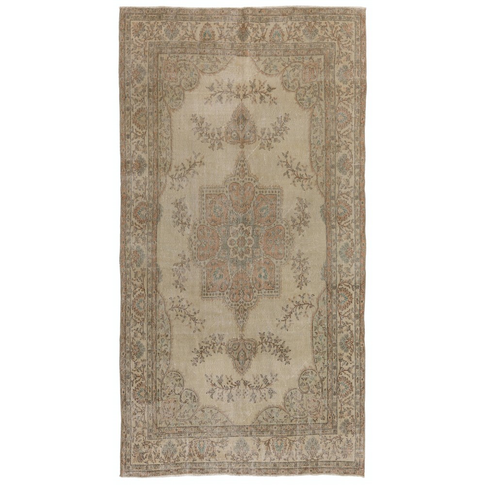 Handmade Turkish Area Rug, Vintage Large Carpet