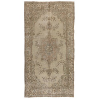 Handmade Turkish Area Rug, Vintage Large Carpet