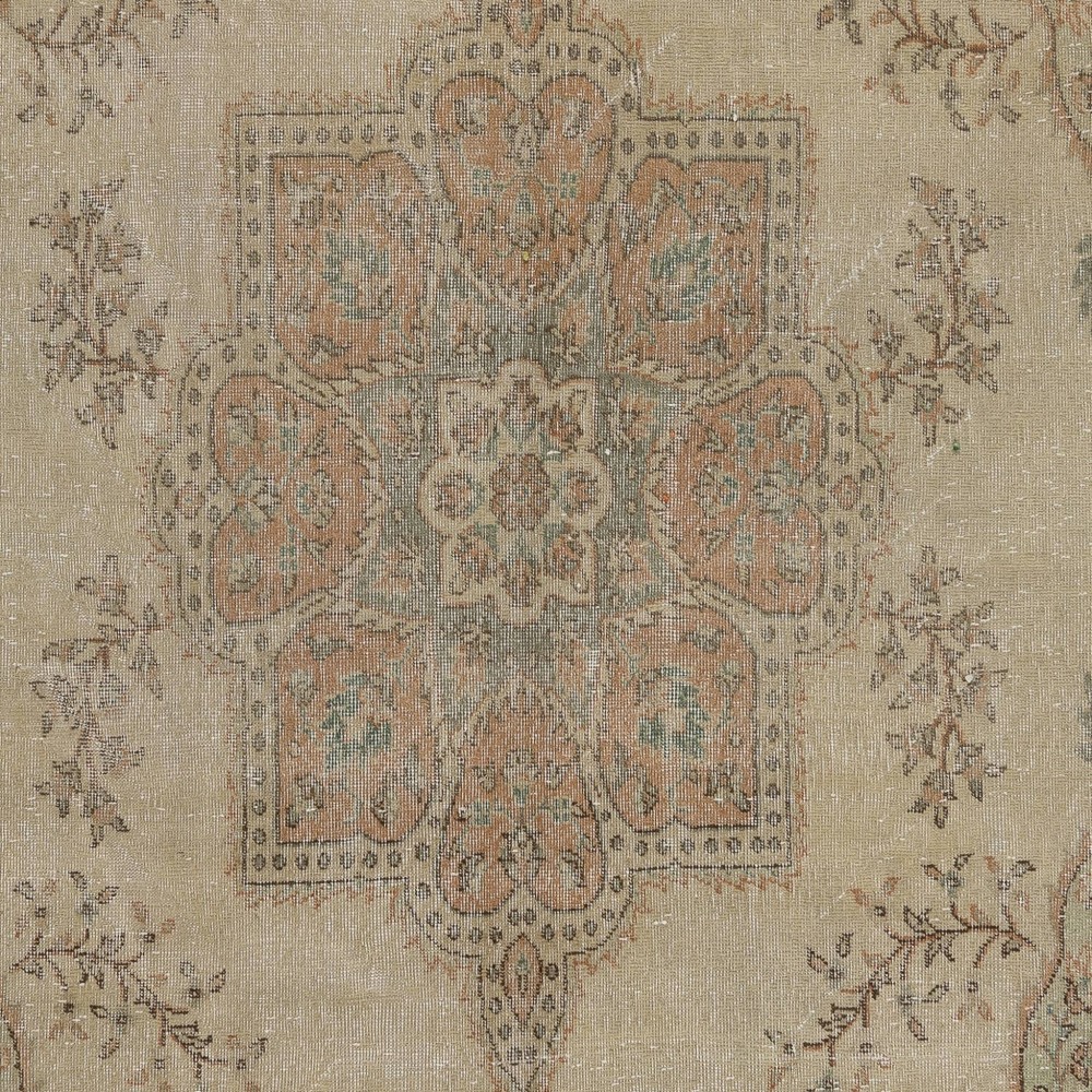 Handmade Turkish Area Rug, Vintage Large Carpet