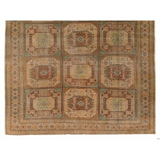 Vintage Turkish Rug, Muted Colors, Geometric Design & Tribal Patterns Vintage Turkish Rug, Muted Colors, Geometric Design & Tribal Patterns