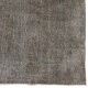 Gray Color Overdyed Handmade Vintage Turkish Rug