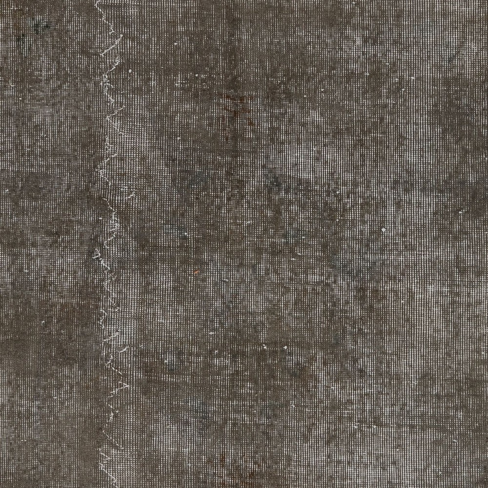 Gray Color Overdyed Handmade Vintage Turkish Rug