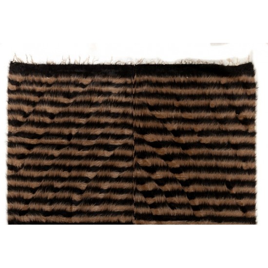Flat-Weave Mohair Rug. Very Soft. Ideal as Bed & Floor Cover, Sofa Throw
