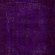 Vintage Rug Overdyed in Purple Color, Ideal for Contemporary Interiors
