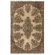 Vintage Handmade Turkish Area Rug with Floral Garden Design