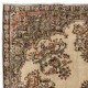 Vintage Handmade Turkish Area Rug with Floral Garden Design